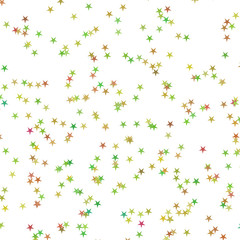 Festive colorful star confetti background. Rectangle vector texture for holidays, postcards, posters, websites, carnivals, birthday