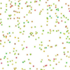 Festive colorful star confetti background. Rectangle vector texture for holidays, postcards, posters, websites, carnivals, birthday