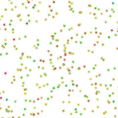 Festive colorful star confetti background. Rectangle vector texture for holidays, postcards, posters, websites, carnivals, birthday
