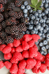 Brombeeren, Himbeeren und Heidelbeeren