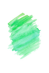 Fresh mint watercolor background with copy space.