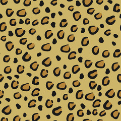 Seamless leopard pattern. Vector illustration