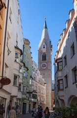 a view of the historic center of Bressanone (Brixen)