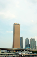 View to 63 building from the Hang river