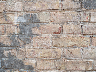Old dirty brickwork wall. Background texture. Scratches and bumps