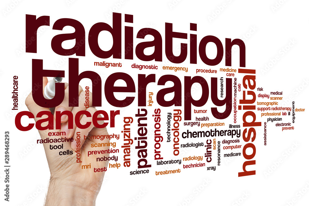 Wall mural Radiation therapy word cloud