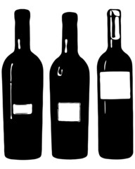 Weinflaschen Wein Flasche EPS Silhouette Vektor