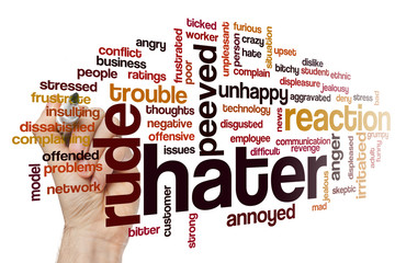 Hater word cloud