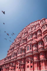 Hawa Mahal, die rosa Stadt in Indien