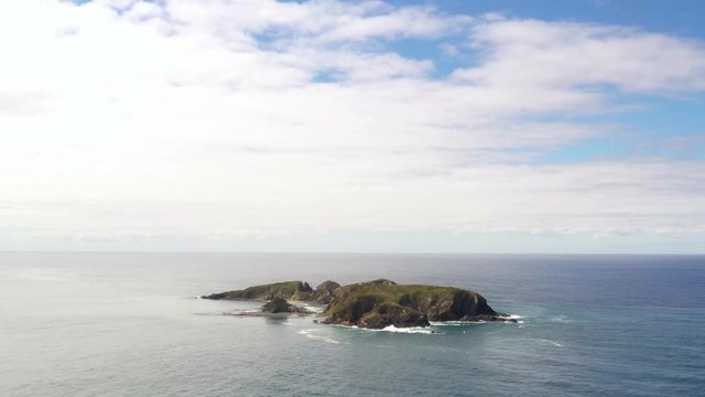 Panoramic aerial view of Tollgate Islands at Bateman’s Bay on the New South Wales South Coast, Australia 