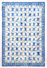 Azulejos traditionnels portugais à Óbidos, Portugal
