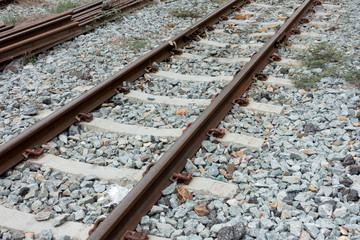 Close up Railway  tracks