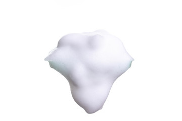 White foam bubbles texture isolated on white