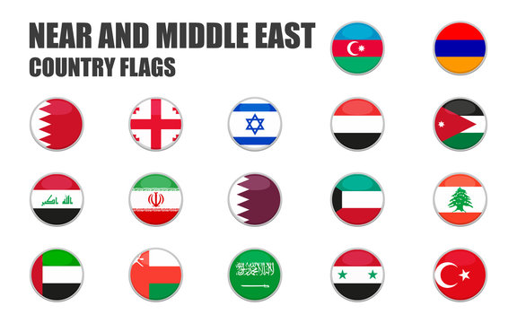 web buttons with near and middle country flags