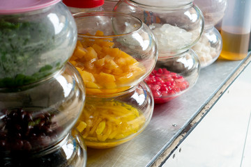  toppings of Thai shave ice,