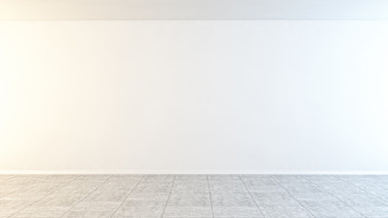 Fototapeta premium large luxury modern bright interiors empty room illustration 3D rendering computer generated image