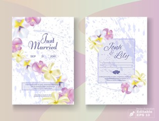 Romantic Floral Wedding Invitation Edit Cards Set