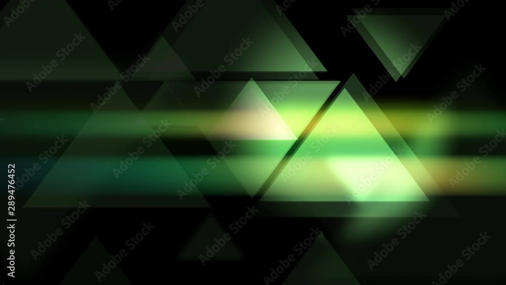 Poster loopable triangles animation on the dark background. festive mood motion backdrop.
