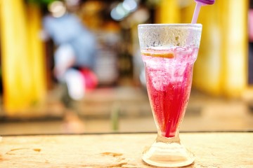 glass of cocktail on table