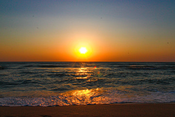 sunset on the beach