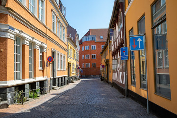 Street in Odense Old Town - Denmark