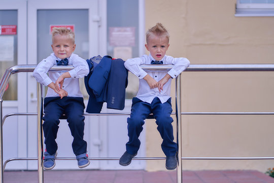 Two First Graders Are Tired After School