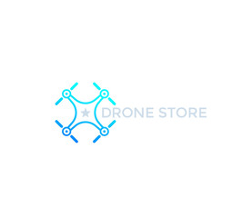 Drone store logo icon, vector