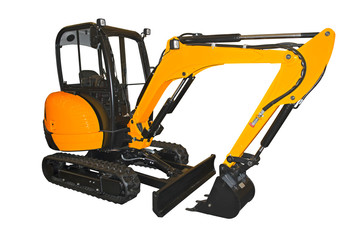 Small crawler excavator  isolated on a white background © stefan1179