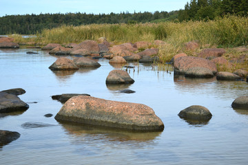 the stones on the seashore