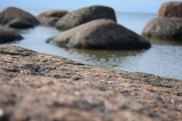 the stones on the seashore