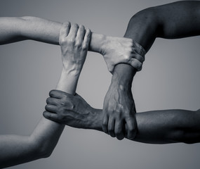 Stop racism, conceptual image against intolerance and discrimination.