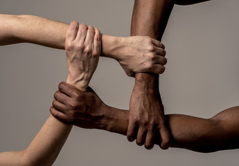 Stop racism, conceptual image against intolerance and discrimination.