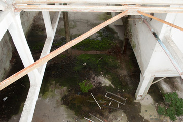 Abandoned factory view from inside