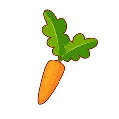 Vector illustration of cartoon carrot