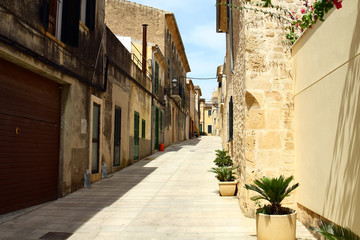 The historic city of Alcudia on the island of Majorca