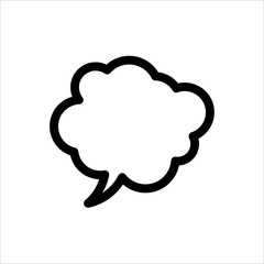 Speech Bubble icon. symbol of Chatting, Comment or Message with trendy flat line style icon for web site design, logo, app, UI isolated on white background. vector illustration eps 10