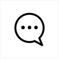 Speech Bubble icon. symbol of Chatting, Comment or Message with trendy flat line style icon for web site design, logo, app, UI isolated on white background. vector illustration eps 10