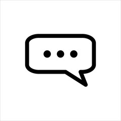 Speech Bubble icon. symbol of Chatting, Comment or Message with trendy flat line style icon for web site design, logo, app, UI isolated on white background. vector illustration eps 10
