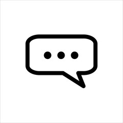 Speech Bubble icon. symbol of Chatting, Comment or Message with trendy flat line style icon for web site design, logo, app, UI isolated on white background. vector illustration eps 10