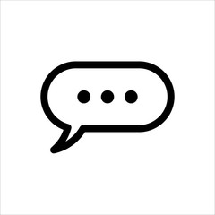 Speech Bubble icon. symbol of Chatting, Comment or Message with trendy flat line style icon for web site design, logo, app, UI isolated on white background. vector illustration eps 10