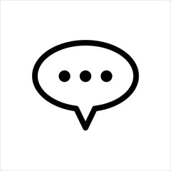 Speech Bubble icon. symbol of Chatting, Comment or Message with trendy flat line style icon for web site design, logo, app, UI isolated on white background. vector illustration eps 10