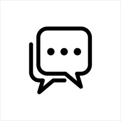 Speech Bubble icon. symbol of Chatting, Comment or Message with trendy flat line style icon for web site design, logo, app, UI isolated on white background. vector illustration eps 10