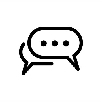 Speech Bubble icon. symbol of Chatting, Comment or Message with trendy flat line style icon for web site design, logo, app, UI isolated on white background. vector illustration eps 10
