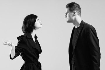 man and woman fighting