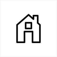 Home icon. symbol of House or Building with trendy flat line style icon for web site design, logo, app, UI isolated on white background. vector illustration eps 10