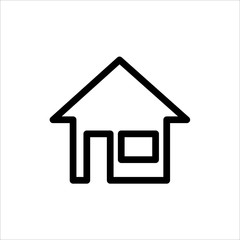 Home icon. symbol of House or Building with trendy flat line style icon for web site design, logo, app, UI isolated on white background. vector illustration eps 10