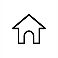 Home icon. symbol of House or Building with trendy flat line style icon for web site design, logo, app, UI isolated on white background. vector illustration eps 10