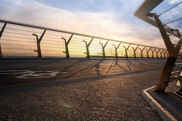 Fototapeta premium new walk bridge in kiev city