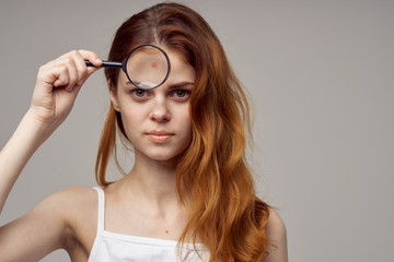 portrait of young woman with glasses