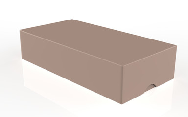 Mock Up Original Box, packaging Design for Candy, Snack in Isolated on a white Background with Work paths. 3d illustration